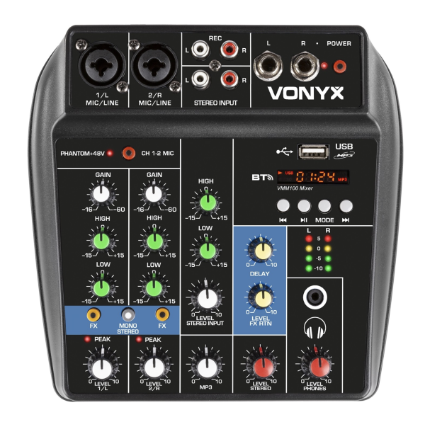 VONYX VMM100 AUDIO MIXER WITH USB/BT