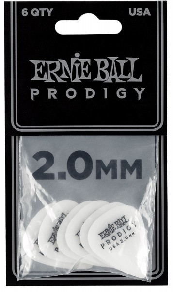 ERNIE BALL Plektren Prodigy Standard 2,00 mm weiß 6 Stück EB9202